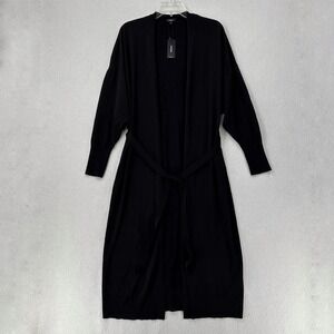 Express Black Dolman Long Sweater Cardigan Jacket Coat Pockets Long Sleeve‎ MED